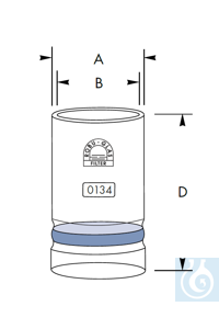 Filter crucible for CFE, numbered, Ø 34 x H 60 mm, 30 ml, Por. 0, Robu® Filter crucible for CFE,...